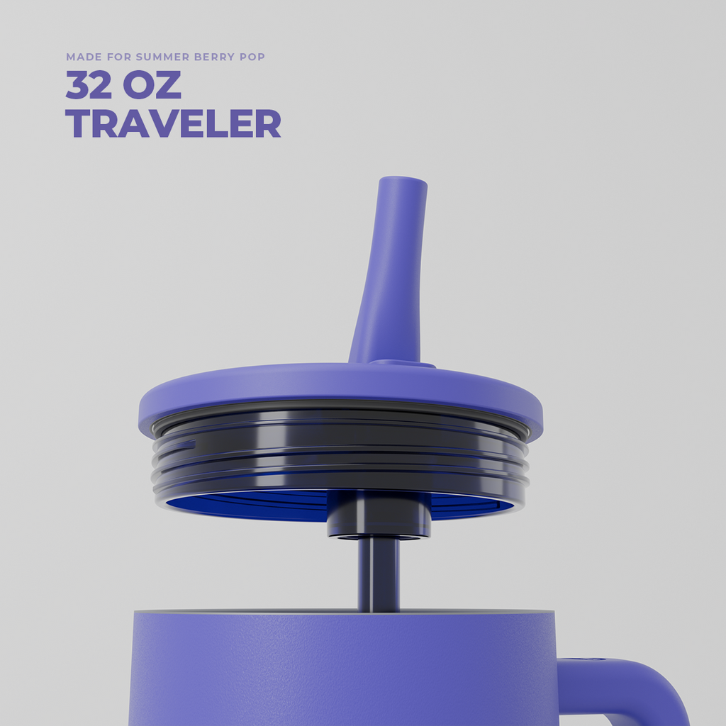 Berry Pop Removable Traveler Lid (32oz) - TRVL32-LemonLime-WPI-3